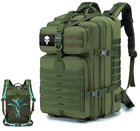 SPAHER Wanderrucksäcke 50L Armee Survival Outdoor Molle Tasche Assault Rucksack Wasserdicht Trekkingrucksack Militärrucksack für Outdoor Wandern Camping