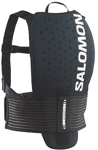 Salomon Flexcell Vest Chaleco Protector Espalda Infantil, Esquí, Protección Dorsal Snowboard para Niños, Adaptable, Transpirable, Fácil de ajustar, Negro, Medium