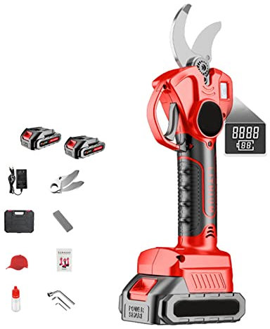 LMYYDES Cordless Electric Pruning Shears, Battery Operated Pruning Shears Sk5 carbon steel blade Lithium Batteries for Gardening