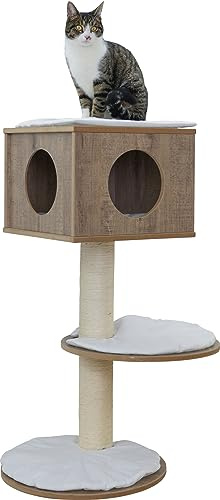 Kerbl Pet Wandkratzbaum Dinari Light, 45x45x106cm, braun/weiß