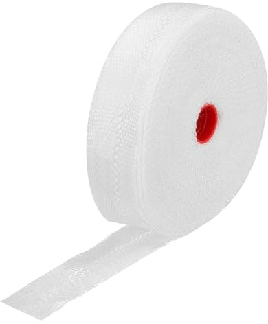 MECCANIXITY Fiberglass Cloth Tape Fiberglass Mesh Glass Fiber Mesh Woven Fiberglass Fabrics Insulation Tape 30m(33 Yard) x20mmx0.17mm for Reinforcement Repair