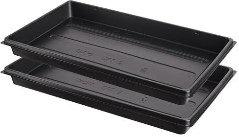 Pullmer Gewächshaus-Wanne 52,5x31,5x5 cm, 2 Stück, Pflanzschale Kunststoff, Transportschale, Anzuchtschalen ohne Bodenlöcher - Ideal für Pflanzen, Anzuchten, Garten