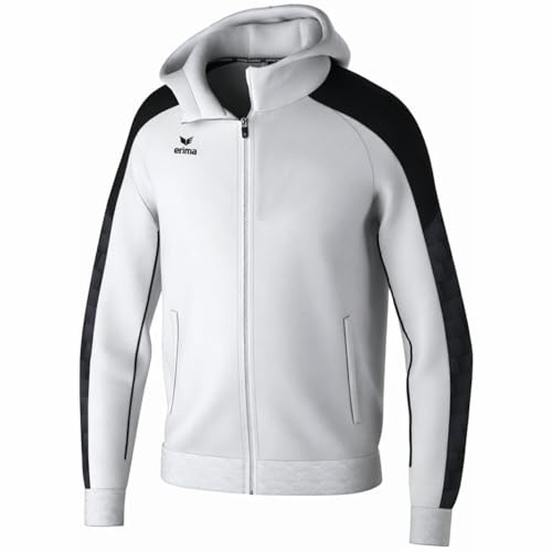 erima Chaqueta de entrenamiento con capucha EVO STAR (1032408) Unisex niños, blanco/negro, 116