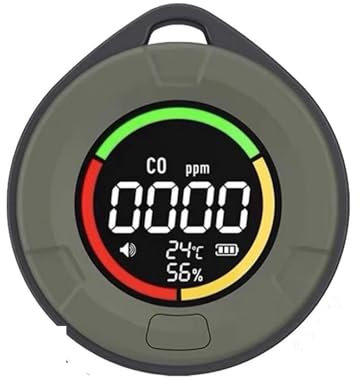 Détecteur de gaz combustible portatif Mini détecteur de monoxyde de carbone PTH-10D, moniteur Portable de qualité de l'air, écran LED HD, charment USB, for l'intérieur et les voyas Avec sonde flexible