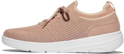 Fitflop Tenis de Punto Super-Q sin Cordones para Mujer, Beige, 42 EU