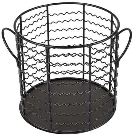 HYKJCSS Huevera Gallina Cesta De Malla De Alambre Cesta De Recolección De Huevos De Alambre Redondo, Tenedor De Huevos Frescos De Cesta De Recolección Vintage Hueveras