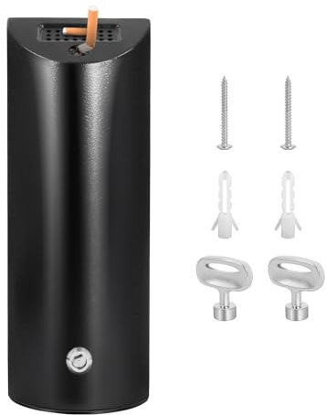 Aschenbecher Wandmontage, Wandaschenbecher für Draußen Verschließbar, Wand-Aschenbecher aus Verzinktem Blatt für Restaurants, Geeignet für Gärten, Büros, Restaurants, Hotels, Bars