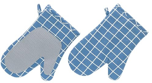 Gants de Cuisine,Gants de Four en Silicone,Ensemble de Gants de Barbecue en Silicone Souple - Gants de Four Micro-Ondes de Cuisine Résistants à la Chaleur, Imperméables, Protection des Mains pour la