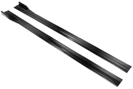 Seitenschürze 8 STÜCKE 2 M 2,2 M Universal Seitenschwellerverlängerung Automotive Sport Style Lippentrenner Stoßfängerumbauteile Kipphebelplatte Splitter(2M Carbon Fibre)