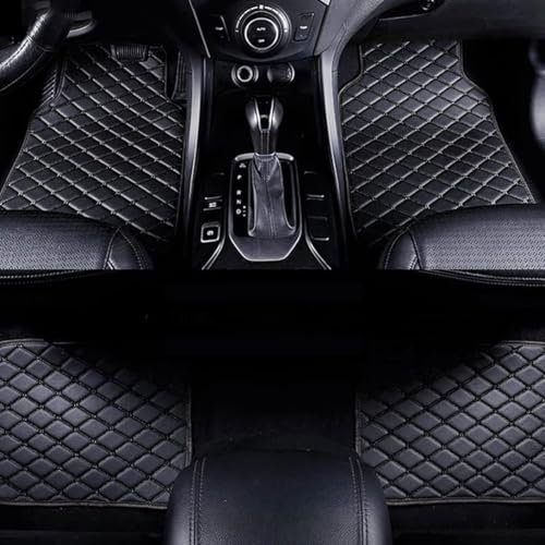 POIBNZ Auto Bodenmatte Fußmatten für Peugeot 1007 104 106 107 108 2008 204 205 206 207 208 3008 301 304 305 306 307 308 309 LHD, Automatte Komplettset, Teppich Matten Vorne Hinten Schutz Fussmatten