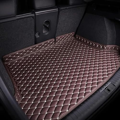 BLAFT Auto Leder Kofferraummatten für Jeep Compass 2007-2015, Langlebiges Wasserdicht Antirutsch Kofferraumwanne Schutzmatte Kofferraummatte Innenraum ZubehöR,E Coffeestyle