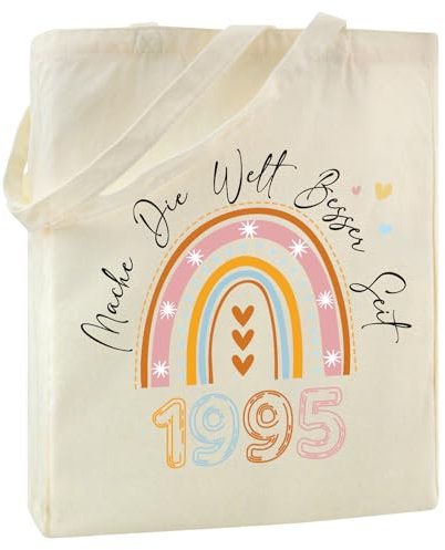 Ysound 30. Geburtstag Geschenk für Frauen Baumwolltasche personalisiert Einkaufstasche Geburtstagsgeschenk für Frauen 1995 Stofftasche Geschenke für Frau Mama Kollegin Freunde zum 30. Geburtstage