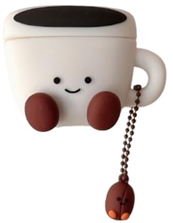 eglixu Joli étui pour écouteurs AirPods 4 (2024), étui de charge amusant et créatif pour AirPods de quatrième génération, pour garçons et filles (tasse à café)