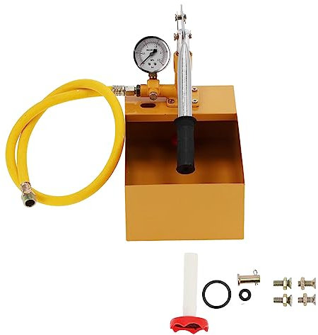 Segrehy Kit di Tester di Pressione 'Acqua Manuale Idraulico, Pompa di Prova di Pressione 362 psi con indicatore per Il Test di Pressione idraulica Fino a 2,5 MPa