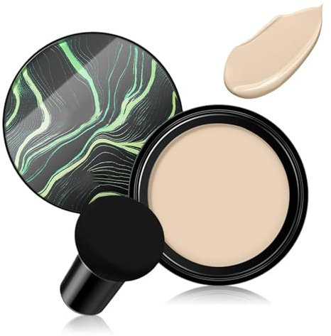 Pilzkopf Luftkissen Cc Creme, Bb Creme Feuchtigkeitsspendende Und Aufhellende, Cushion Foundation Concealer Make Up GleichmäßIge Hautfarbe Für Gesicht (Elfenbeinweiß, 1)