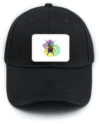 no/no Beetle Uang Horn Outline Junebug Hat Klassisch Verstellbar Schwarz Baseball Cap, multi, 6