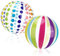 Quuylin Ballon de Plage Gonflable, 2 Pièces 40cm Rayures colorées Ballon de Plage, D'Été Ball Gonflable Piscine pour Enfants Adultes, Fête à la Piscine, Activités Extérieures