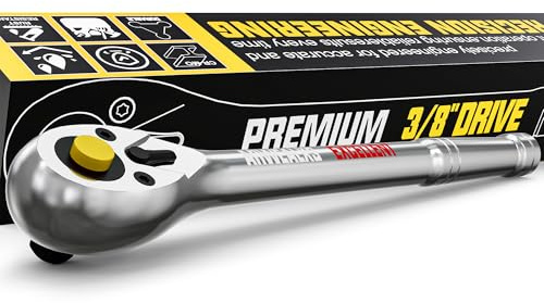 Arwealxs Umschaltknarre 3/8 zoll, 230mm Ratschengriff, Umschaltbare Ratsche, 72 Zähnen Feinverzahnte Steckschlüssel für Hause und die Autoreparatur