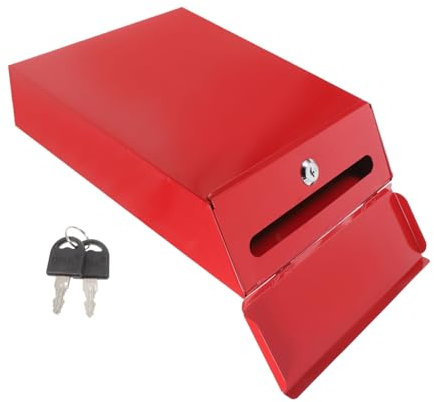 Operitacx Cassetta postale in ferro battuto porta posta da parete cassette postali per montaggio a parete esterna Cassette postali a muro cassetta postale da parete ferro da stiro rosso