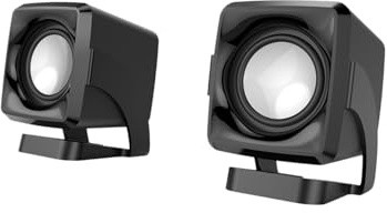 Lurrose 2pezzi Altoparlante Multimediale Portatile USB per Computer Portatile PC Desktop Compatto e Facile da Usare