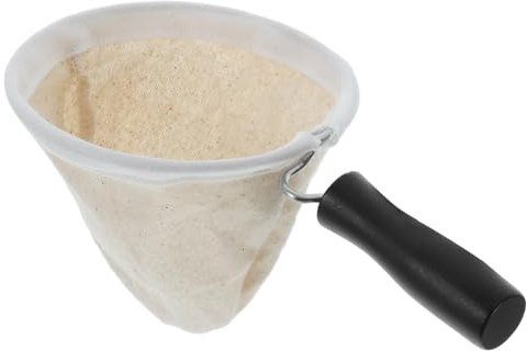 HOMSFOU Filtro de Café Reutilizable de Franela con Mango Inoxidable Portátil y Versátil para Espresso Casa Oficina y