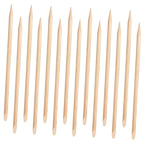 DECORNIJIA Palitos Para Cutículas y Manicura Doble Punta 100 Unidades De Madera Natural Para Profesionales y Uso Doméstico Salones o Viajes