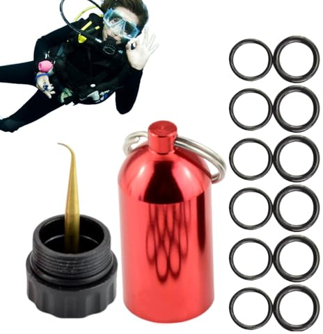 Generico Mini O Ring Kit zum Tauchen - Tragbarer Anhänger mit Tauchflasche, praktischer Schlüsselanhänger kompakt, wasserdichtes Ersatz-Set mit robusten Dichtungen | Wahl für