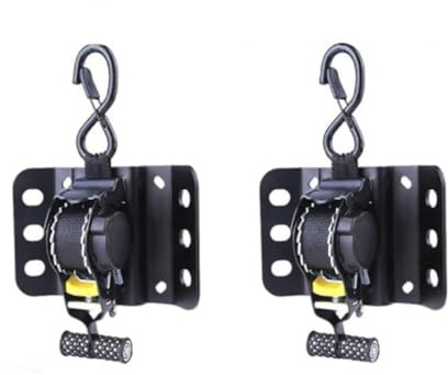 Jiawu Cinghie a Cricchetto Retrattili 2 Pezzi, Cinghie di Ancoraggio Retrattili, Sostituzione Cinghia Automobilistica Resistente per Camion, Carico, Rimorchio, Moto, Moto D'acqua