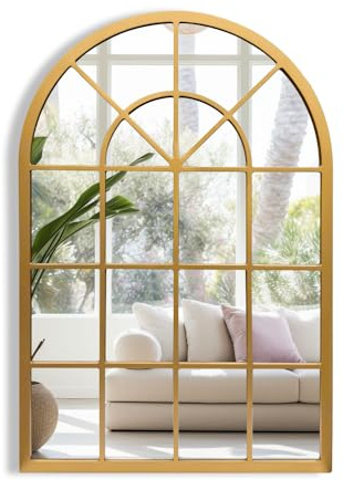 Spiegel Lumière (Gold) – Eleganter Wandspiegel mit MDF-Rahmen – 60x90cm, goldfarbig, modernes Design für Wohnzimmer, Badezimmer und Flur