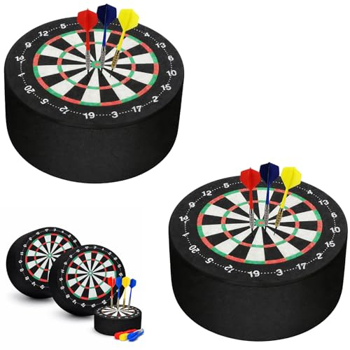 2pcs Mini Zielscheibe,Dartpfeile Halterung 10cm Halterung Dart Dock, Mini Dart Dock Soft, Dart Halter für Pfeile, Dartpfeile Halterung, Dartscheibe, Mini Dart Station für Zuhause und Club, Schwarz