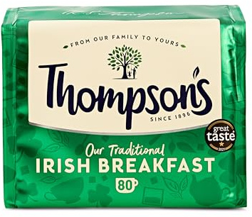 Punjana Tea Ltd Tea, Irish Breakfast, 80-Count (Pack of 4)