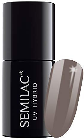 Semilac UV Hybrid Nail Polish, Number 017, 7 ml, Grey