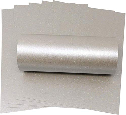 10 hojas A4 de papel brillante Mercury Silver con brillo iridiscente, 120 g/m², manualidades, tarjetas navideñas