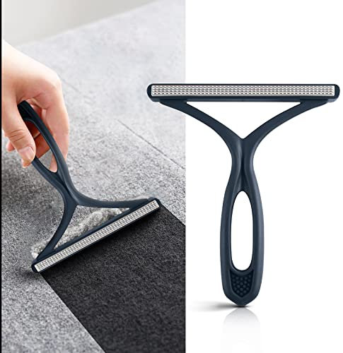 Esteopt Doppelseitiger tragbarer Fusselrasierer, tragbarer Fusselentferner, Fusselrasierer, Kaschmirkamm für Wolle, Kaschmir und andere Stoffe (DarkblueFusselrasierer)