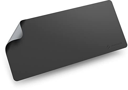 JOYACCESS Sous-Main Bureau, Mouse Pad Multifonctionnel, 35 * 60 Tapis de Bureau en Cuir PU Étanche, Tapis de Souris Antidérapant Double Face, pour Bureau/Maison/Gaming, Noir