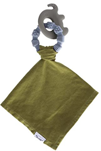 Sterntaler Baby Unisex Schmusetuch mit Beißring Elefant Eddy - Kuscheltuch Baby, Kuscheltuch, Schmusetuch - grün