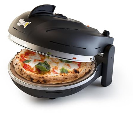 SPICE Four à pizza électrique Diavola PRO V2.0 100% design et brevet fabriqué en Italie, biscuit de Casapulla, couleur noir mat