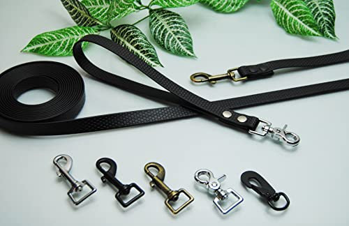 Hundeleine Gummi PVC Schwarz 20mm x 12m ohne Schlaufe Schweden Haken Schleppleine Fährtenleine
