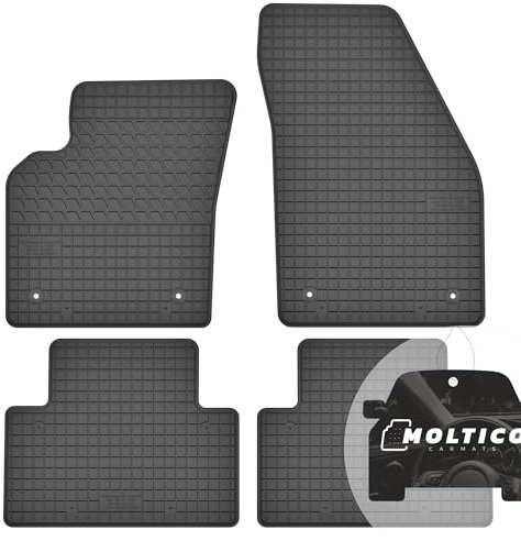 moto-MOLTICO Gummimatten Auto, 4-teiliges Set, Allwetter Gummi Fußmatten, Antirutsch & Wasserfest Autoteppiche - passend für Volvo S40 II / V50 / C30