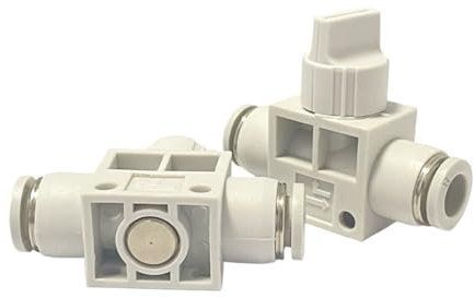 10PCS Pneumatic Fittings Hand Switch Valve HVFF-04-06-08-10-12 Manual Valve Hose Connector BIANMTSW(HVFF12(10PCS))