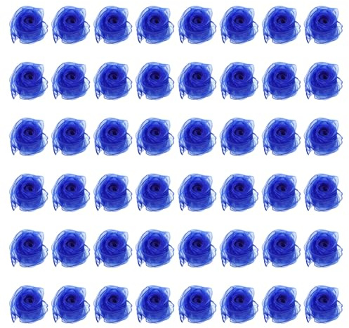 PATIKIL Jongliertücher, Chiffontücher für Tanzen 48 Stück Bunte Tücher 60x60cm Quadratische Seidentücher Performance Requisiten Zubehör für Magie Sensorisches Jonglieren Tanzen, Blau