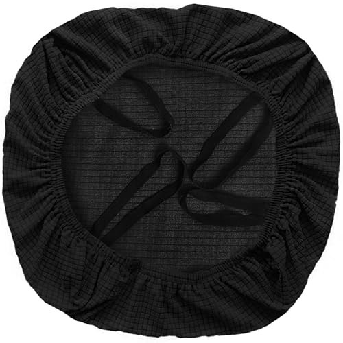 FYTXSZ Office Chair Seat Cover Universal Fit Dining Room Chair Covers Stretch Washable Slipcover Protector for Desk Swivel Computer Chairs (Black)