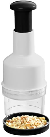 Qfdiwr Picador de Alimentos,Picador De Ajo Prensa | Herramienta Multiusos Para Moler Alimentos Con Diseño Compacto Para Chili Cocina Jengibre Cebolla Y Frutos Secos