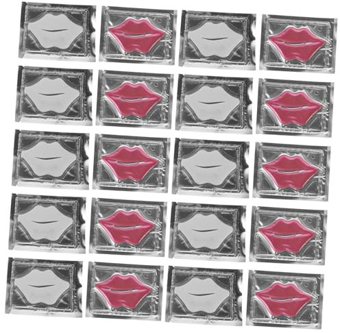 SAFIGLE 20pezzi Cerotti Idratanti Per Labbra Collagene Maschera Gel Labbra Antirughe Per Secche e Screpolate Adatta Per Cura Notturna e Ammorbidire Comfort Ergonomico e Portatile