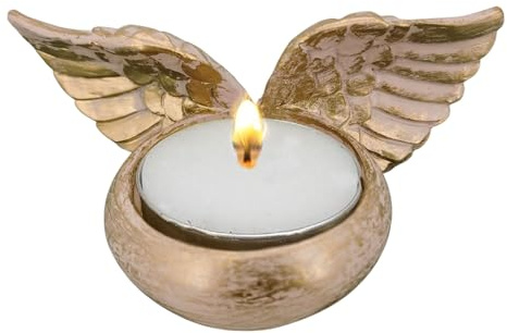 Bougeoir Ailes d'ange | Porte-Bougie Chauffe-Plat avec Figurine d'ailes | Conception d'ailes d'ange, pour la décoration de la Maison, du Salon et de la Chambre à Coucher (Bougies Non incluses)
