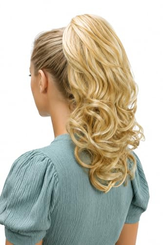 CAISHA 35cm Haarteil Zopf Extension Butterflyclip Blond Mix H83