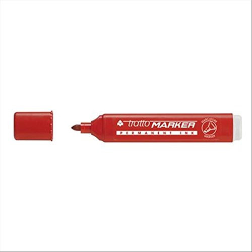 Tratto 104112 Marcatore, Confezione da 12 Pezzi, Rosso