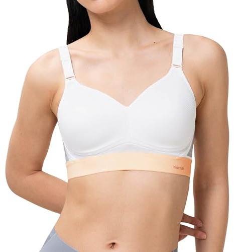 TriAction Damen Gepolstert Sport-BH Hybrid Lite P, Weiß (White 03), Gr. 80F