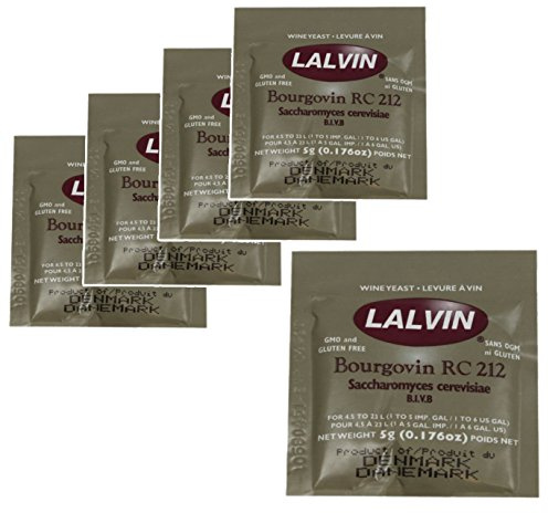 5 x lalvin RC 212 Hefe rot wine 5 g Homebrew Wine Making 4.5l-23l Pinot Noir