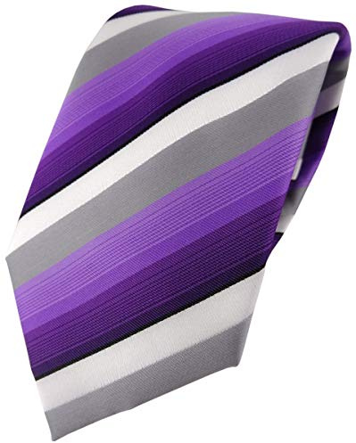 TigerTie Designer Krawatte in gestreift gemustert - Krawattebreite 8 cm
